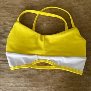 Five Dancewear Yellow and White motiv8 Bra